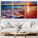 Colorful Coastal Sunset on the Beach Canvas Print, Ocean