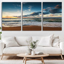 Ocean Beach Wall Art Canvas Print Sunset Artwork Print