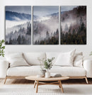 Beautiful Rising Fog in Winter Mountain Landscape- Framed by MyGreatCanvas | Canvas Wall Art Prints | Photo Prints & Wall Decor