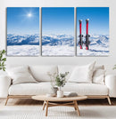 Ski Season Snow Wall Art Canvas Print