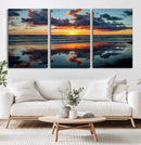 Beach Sunset Print - Stunning Ocean Canvas Artwork with