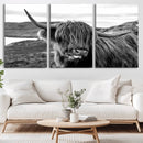 Longhorn Steer Canvas Print Wall Art, Highland Cow Canvas by MyGreatCanvas | Canvas Wall Art Prints | Photo Prints & Wall Decor