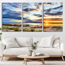 Sunset On The Ocean Wall Art Canvas Print