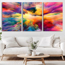 Blazing Vibrant Colors Cloud Wall Art Canvas Print