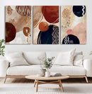 Boho Wall Art Canvas Print Set Mid-Century Prints Bohemian