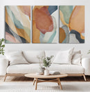Boho Wall Art Canvas Print Set, Watercolor Boho Wall Art