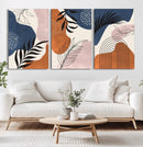 Boho Wall Art Canvas Print Set Mid-Century Prints Bohemian