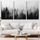 Fogy Forest Canvas Wall Art Print - Mountain Wall Art with