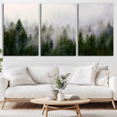 Forest Wall Art Canvas Print | Foggy Forest Wall Art | Pine