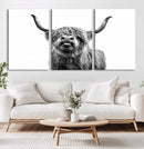 Fanny Scottish Highland Cow Cattle Art Print Farmhouse Wall by MyGreatCanvas | Canvas Wall Art Prints | Photo Prints & Wall Decor