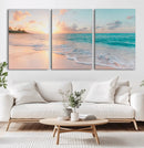 Beach Wall Art - Stunning Ocean Sunset Canvas Print with