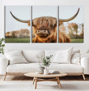 Highland Cow Animal Scottish Cattle Art Print Farmhouse Wall