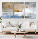 Blue Multi Panel Abstract Wall Art Canvas, Abstract Blue and