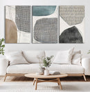 Canvas Print Wall Art Abstract Art Boho, Framed Boho Decor