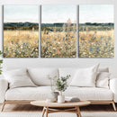 Wildflower Field Wall Art Canvas | Nature-Inspired Landscape
