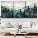 Serenity Forest Wall Art Canvas | Foggy Mountain Landscape