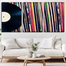 Vinyl Record and Album Collection Canvas Wall Art - Retro