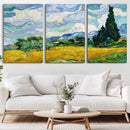 Wheatfield With Cypresses By Van Gogh Painting Wall Art