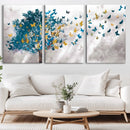 Tree Butterfly Abstract Tree and Butterfly Wall Art Canvas