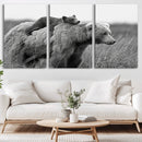 Bear and Cub Wall Art Canvas | 399 Bear Cub
