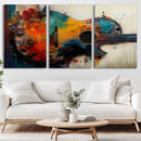Abstract Guitar Wall Art Canvas | Vibrant Music-Inspired Art by MyGreatCanvas | Canvas Wall Art Prints | Photo Prints & Wall Decor