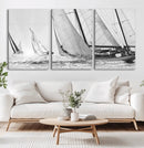 Yacht Sailboat Regatta Canvas Wall Art Canvas Print