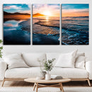 Beach Ocean Sunset on the Sea Wall Art Canvas, Beach Ocean by MyGreatCanvas | Canvas Wall Art Prints | Photo Prints & Wall Decor
