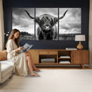 Scottish Cow Wall Art Canvas Print | Longhorn Wall Art |