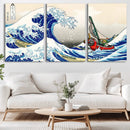 Katsushika Hokusai Kanagawa Giant Wave Wall Art Canvas Print
