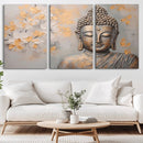 Abstract Buddha Statue Wall Art Canvas Print - Modern