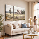 Rustic Farmhouse Barn Wall Art | 3-Panel Framed Gallery Wrap