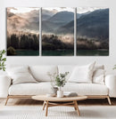 Foggy Mountain Canvas Print Forest Wall Art
