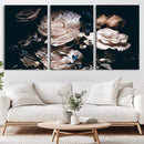 Pink Peonies Flowers Large Canvas Art Print