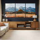 Vintage Old Barn Field Wall Art Canvas Print for Farmhouse