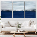 Navy Blue Abstract Wall Art Canvas Print