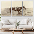 Cowboy Wall Art - Western Horse Canvas Print - Vintage