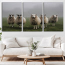 Flock of Sheep in a Mystical Fog – Pastoral Wall Art Canvas by MyGreatCanvas | Canvas Wall Art Prints | Photo Prints & Wall Decor