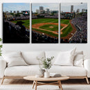 Chicago Cubs Baseball Team Print - Wrigley Field Stadium