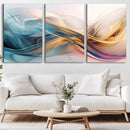 Abstract Flowing Colors Wall Art Canvas Print