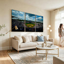 3-Panel Kauffman Stadium Wall Art Print | Large Kansas City