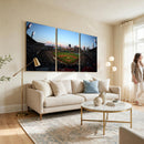 PNC Park Evening Game Triple Canvas Wall Art - Pittsburgh