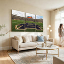 Notre Dame Stadium Giclee Canvas Print | Triptych Wall Art