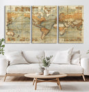 Push Pin World Map Canvas Print – Travel Tracker Wall Art