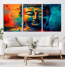 Colorful Buddha Wall Art – Framed Abstract Portrait Canvas by MyGreatCanvas | Canvas Wall Art Prints | Photo Prints & Wall Decor