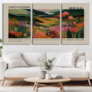 Yayoi Kusama Landscape Canvas Print, Vibrant Floral Mountain