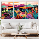 Abstract Kusama Print - Landscape Canvas Wall Art Print -