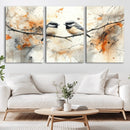 Abstract Watercolor Chickadee Bird Canvas Wall Art Print - by MyGreatCanvas | Canvas Wall Art Prints | Photo Prints & Wall Decor