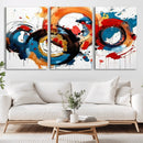 Abstract Wall Art, Rings Wall Art Canvas Print