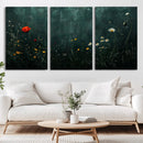 Wildflower Field Framed Wall Art, Vintage Botanical