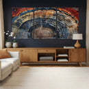 Abstract Tree Ring Wall Art Canvas Print – Colorful Framed